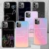 Люби Себя Цветочное Сердце Линия Kpop Чехол Для Телефона Для iPhone 17 Air 16E 16 15 14 Plus 13 Mini 12 Pro Max 11 7 SE 8 Мягкий Узор