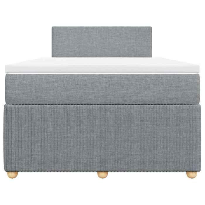 Maison Exclusive - Sommier à lattes de lit et matelas gris clair 120x190 cm tissu