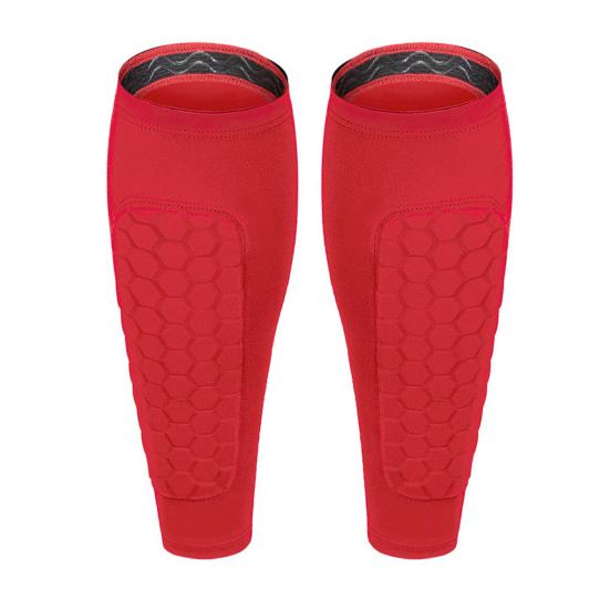 Футбольные щитки для детей и подростков, компрессионный рукав для икр с сотовыми вставками, защита икр для футбола