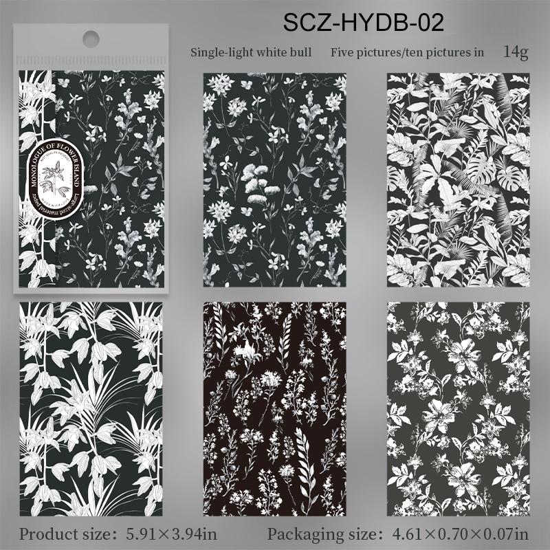JIANWU Huayu Monologue Series Vintage Plant Flower Landscape Collage Scrapbook Material Paper Creative Junk Journal Stationery