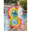 Кресло для плавания в воде, надувное плавающее кресло из ПВХ с плавающей запятой, U-образное сиденье с блестками и радужным сиденьем для плавания