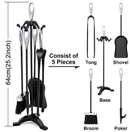 Ensemble D'outils De Cheminée Amagabeli, 5 Pièces