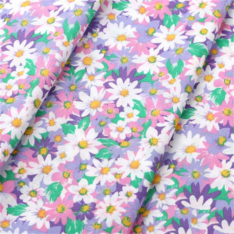 Fresh Printed Light and Thin Skin Friendly Handmade DIY Rich Colors Pure Cotton Floral Print Poplin Fabric Fabric Breathable