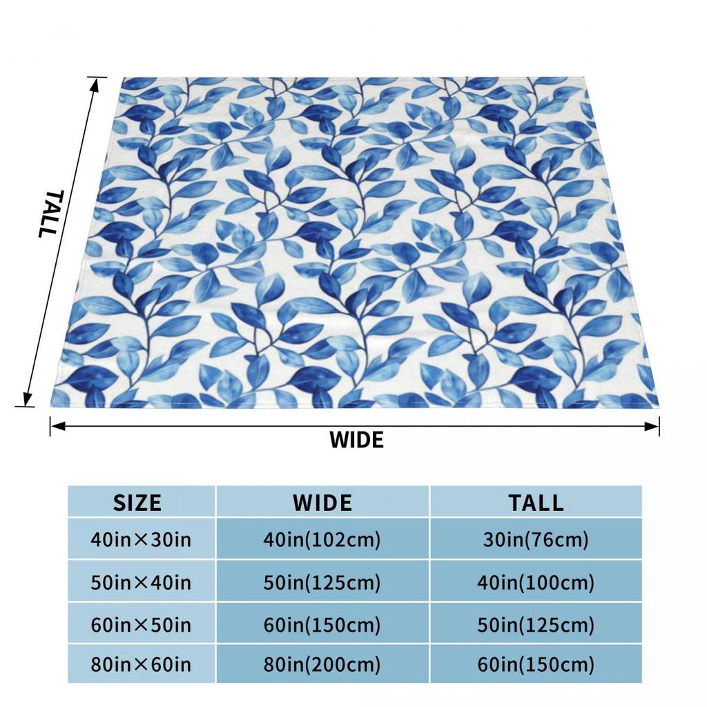 Floral Blue Poetic Escape Custom Gift An Ultra-Soft Micro Fleece Blanket