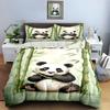 Panda bamboo design. Bedding Duvet cover sets Duvet covers Pillowcases gifts (1 * Duvet Cover 2 * Pillowcases, without duvet insert)