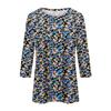 Women's Fashion Casual Three-quarter Sleeve Vintage Floral Print Round Neck Top
