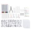 Heat Shrink Sheet Set Complete Shrink Plastic Sheet Kit with Colored Pencils for Key Chains Jewelry Toys Making Gift