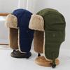 Fleece Ear Protective Hat Thickened Earflap Hat Simple Lei Feng Cap  Men