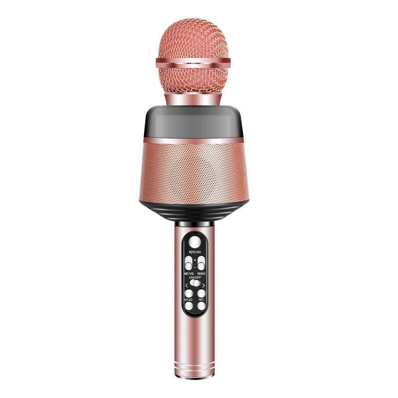 Professional Wireless Bluetooth Karaoke Microphone Colorful Lighting Singing Recorder Music Player For Ktv Birthday Party