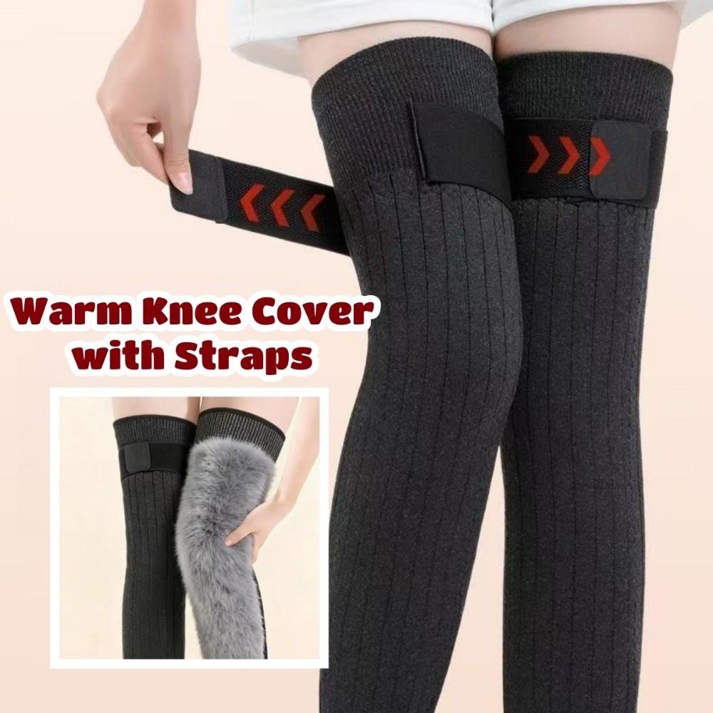 Windproof Thick Knee Protector Elastic Thermal Leg Warmers Winter Knee Cover Sport Accessories