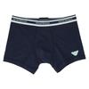 Emporio Armani SHINY LOGOBAND Men's Boxer Briefs with a Shiny Waistband and Logo, Front Closure, Size Small (EU Size), Navy (Product Code: 54045128)