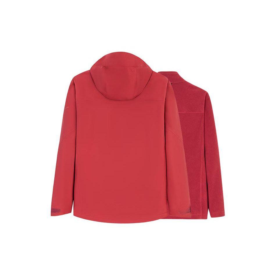 Anta Champion Outdoor Series однотонная тканая теплая куртка повседневный спортивный костюм мужские куртки темно-красные 152410615-3