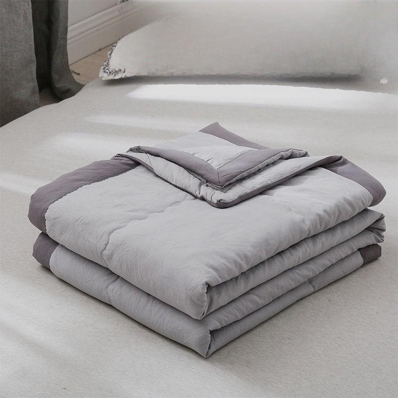 Цвет Летнее Однотонное Одеяло с Мягким Наполнителем для Детей и Студенческого Общежития