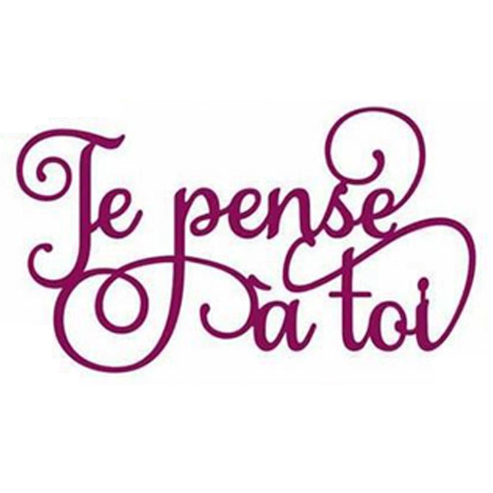 H1# Французский алфавит Вырубные штампы для скрапбукинга Декоративное тиснение Ремесло