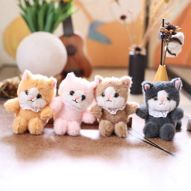 Cat Realistic Cute Plush Keychain With Ultra Soft Pp Cotton Bag Gift Charm