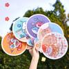 Мультяшный летающий дисковый вентилятор круглый ручной веер портативный складной веер для лета