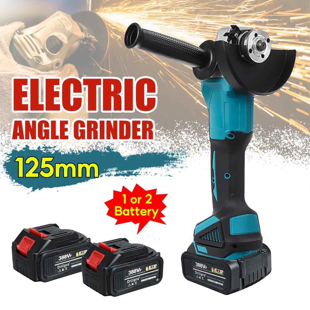 125MM Cordless Angle Grinder Cutting Machine 1 or 2 Lithium-Ion Battery Machine Electric Grinder Power Tool