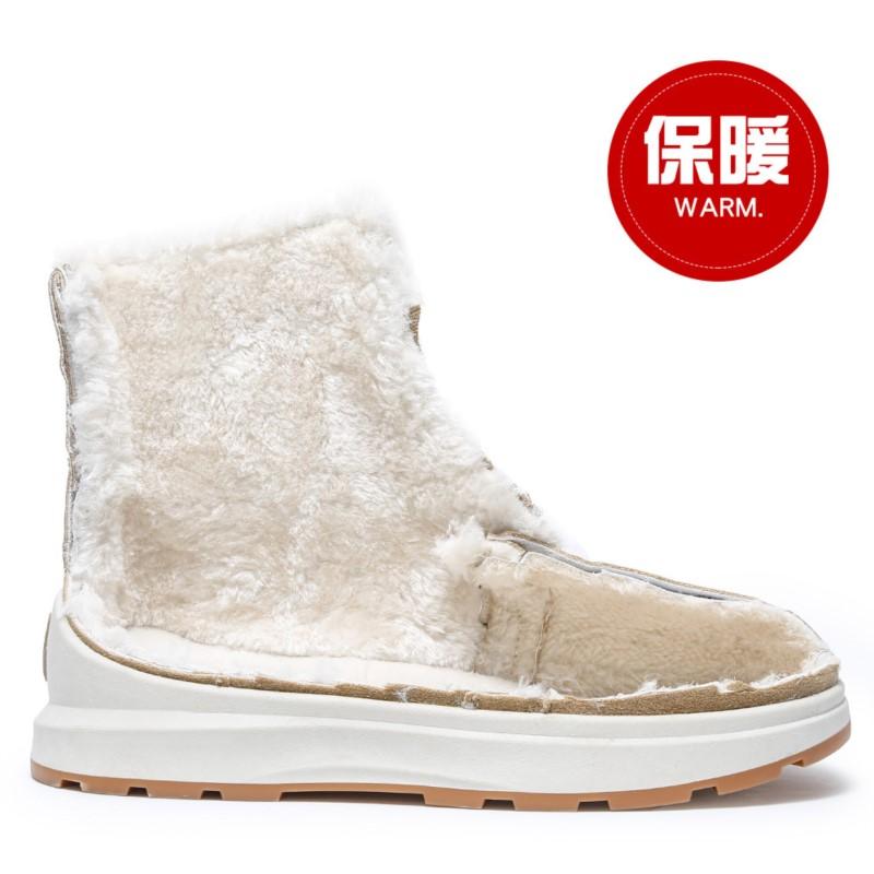 Новые женские бархатные зимние сапоги, повседневные ботинки средней высоты, теплые хлопковые ботинки, хлопковые сапоги большого размера 43 D329