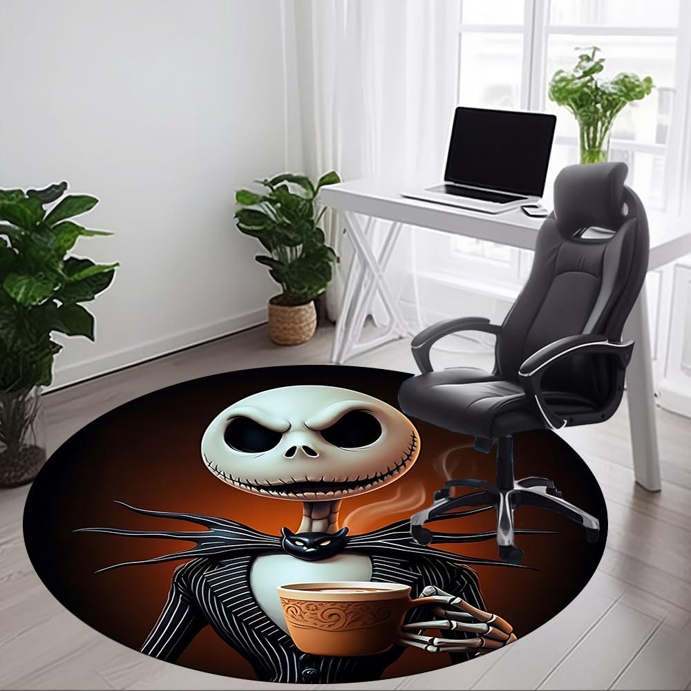 1pc Jack Skellington Chair Carpet for Office, Non-slip, Soft and Durable Office Rug, Perfect for Office yy251226049