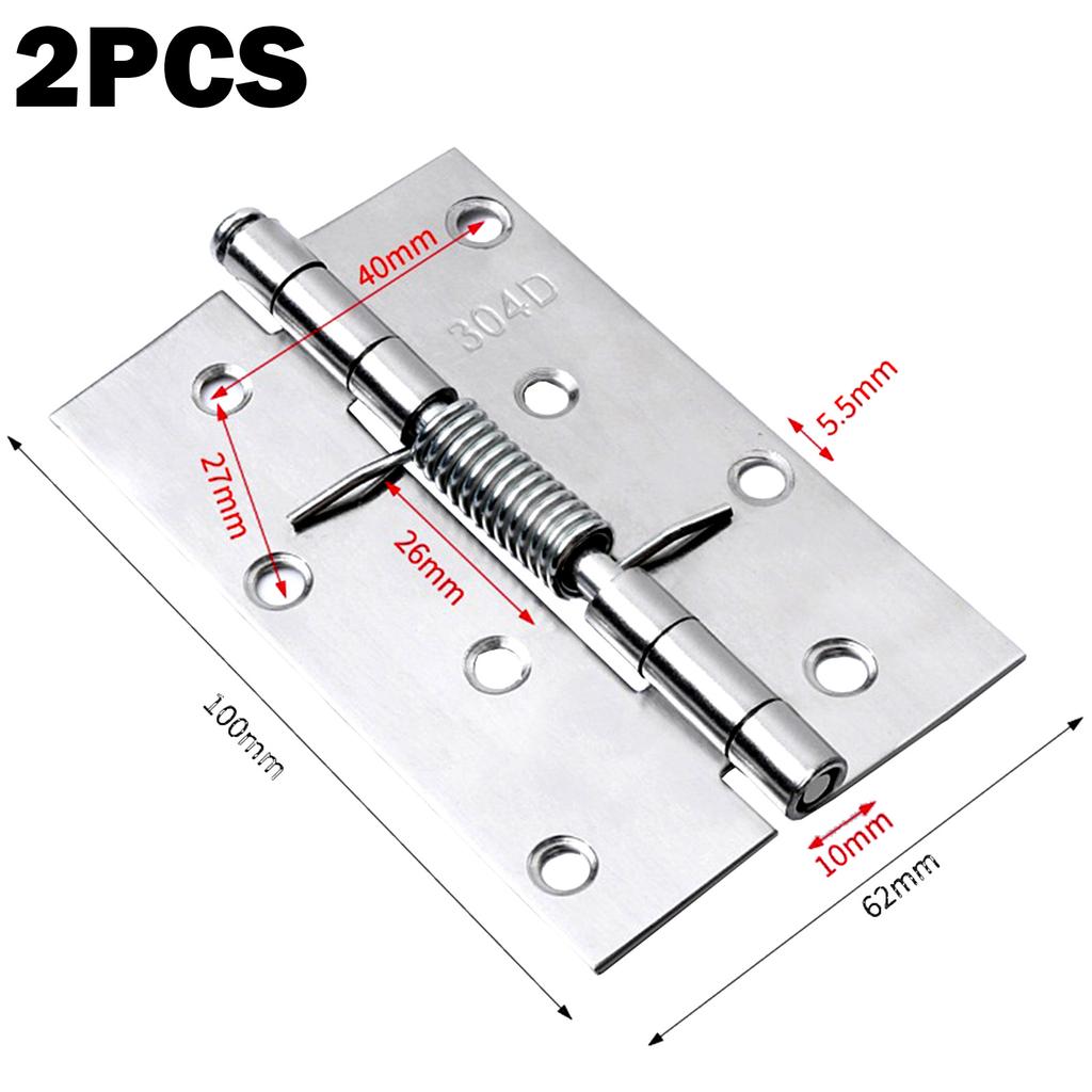2 шт. Самозакрывающаяся пружинная дверная петля из нержавеющей стали для шкафов, дверной доводчик с автоматическим отскоком, мебельная фурнитура