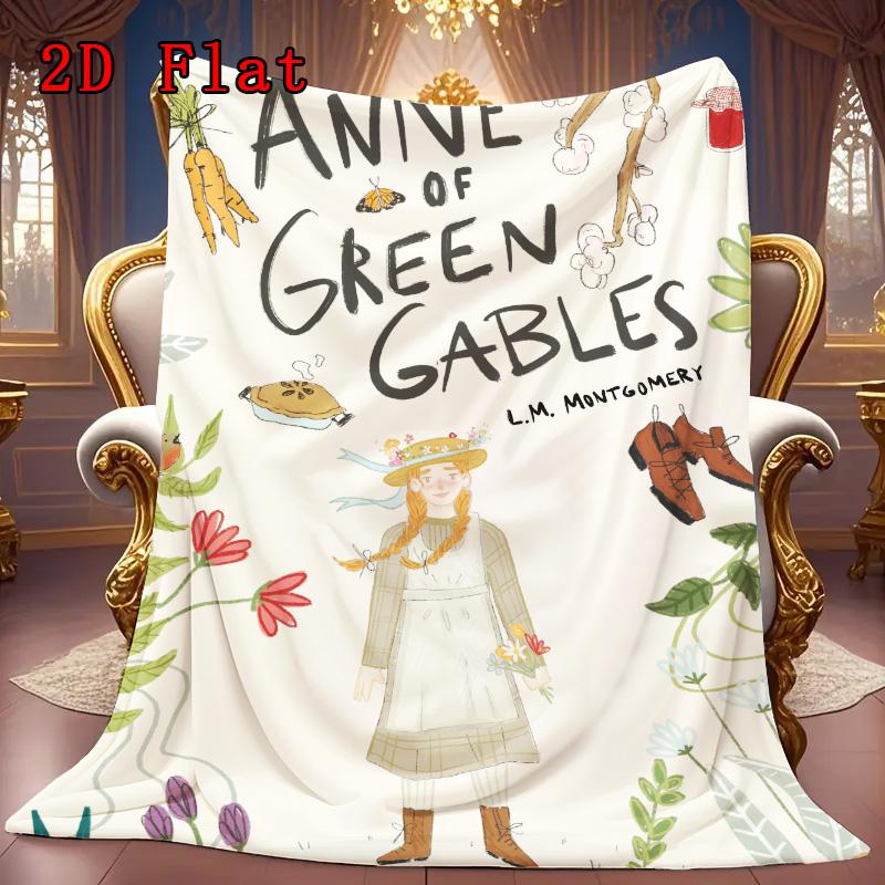 Anne of Green Gables 2D Flat Pattern Flannel Blanket High quality All Seasons Warmth and Comfort Perfect for Christmas Gifts.NMT0928011