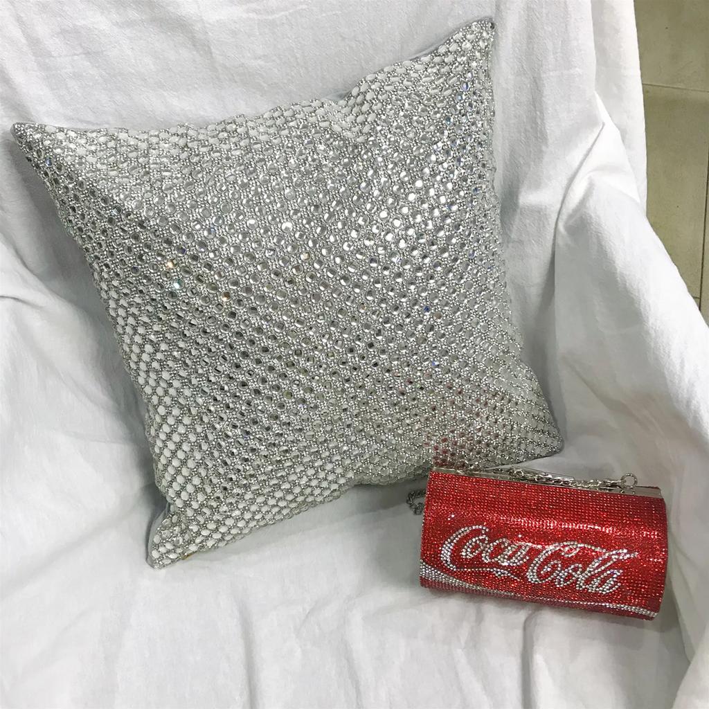40x40см Наволочка Роскошная Блестящая Bling Декоративная Наволочка с Алмазами Наволочка для Декоративной Подушки Домашняя Наволочка