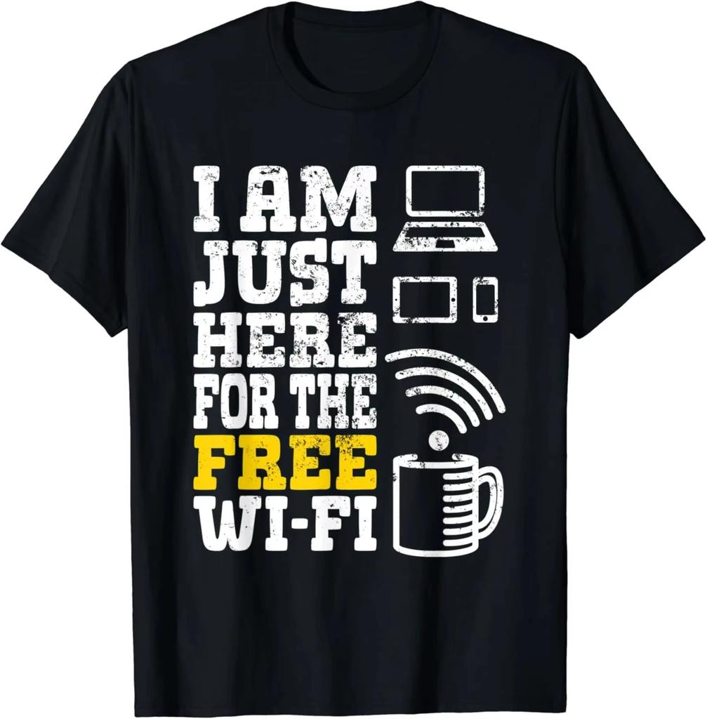2026 Funny Sarcasm Quote Unisexs Free WiFi Tshirt Math Equation Novelty Tee Unisex Clothing Printed Streetwear Graphic T Shirts