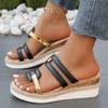 Plus Size Fashion Wedge Heeled Sandals for Women Summer Casual Non Slip Beach Shoes Woman Lightweight Slip On Platform Sandalias