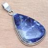 Pendant Sodalite Gemstone Handmade Mother'Day Gift Silver Jewelry 2.5"