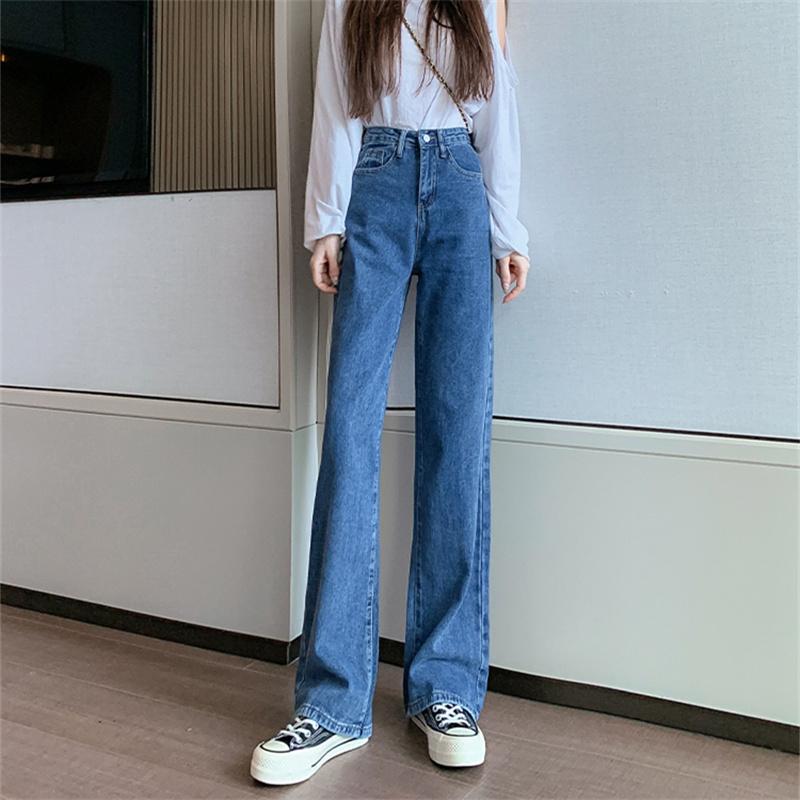 2022 Fashion Casual High Street Clothes Wide Leg Pant Women Jeans Autumn Winter High Waist Slouchy Straight Leg Denim Trouser