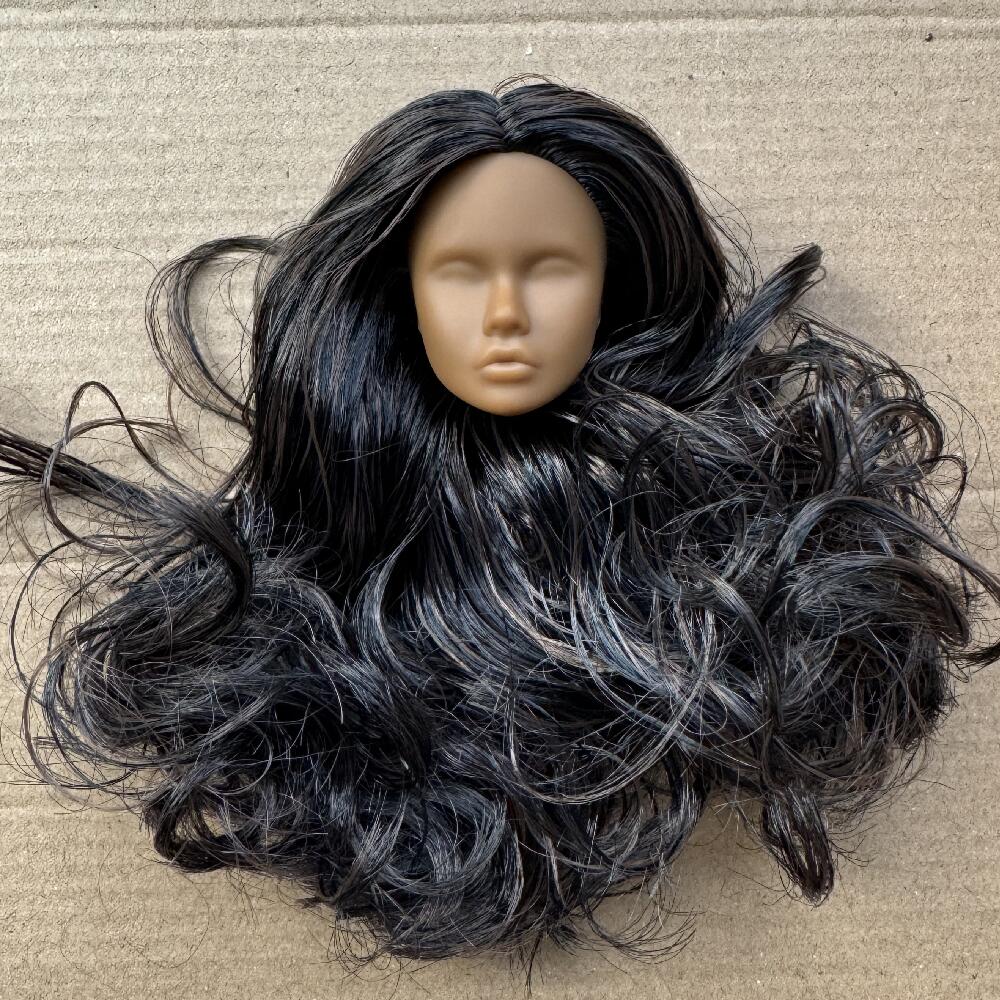 Голова куклы Poppy Blank Face Doll Heads DIY для тренировочного макияжа, лысая, масштаб 1/6, детали для рукоделия и изготовления кукол, кремовый, белый, бежевый тон кожи.