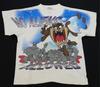 Rare VTG FREEZE Space Jam No Aliens Allowed Taz 1996 All Over Print T Shirt 90s
