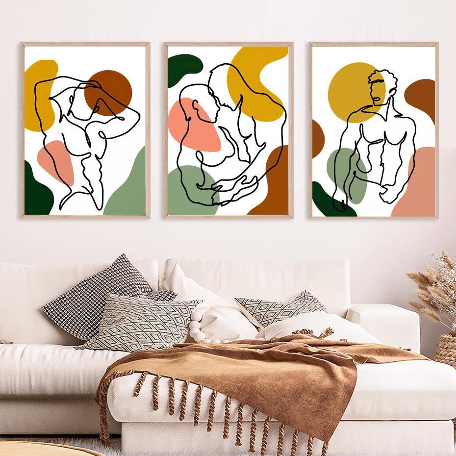 Гомосексуальность гей-свадьба, годовщина любви, подарок для пары, настенная живопись, холст, картина, скандинавский плакат, Декор, фотографии для гостиной