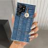 Джинсовый Ковбойский Деним Печатный Чехол для Телефона для Samsung Galaxy S26 S24 S23 Ultra S25 Edge S22 S21 Plus S20 FE + Мягкая Печатная Оболочка Funda