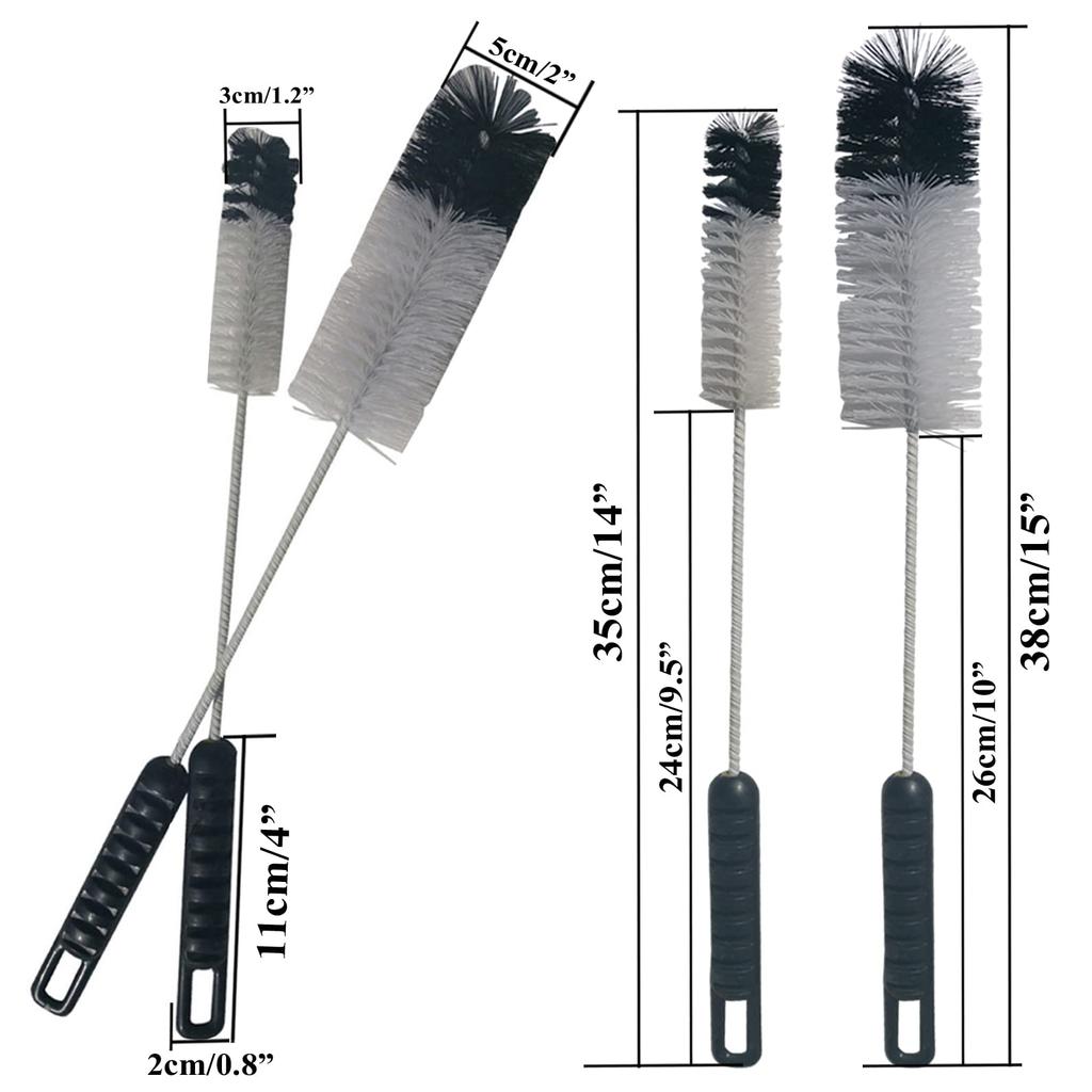 Coralpearl Bottle Cleaning Brush Long Handle Utility Bottle Cleaning Brush Bottle Washing Brush Small Wire Cleaner Bendable Skinny for Cleaning Narrow