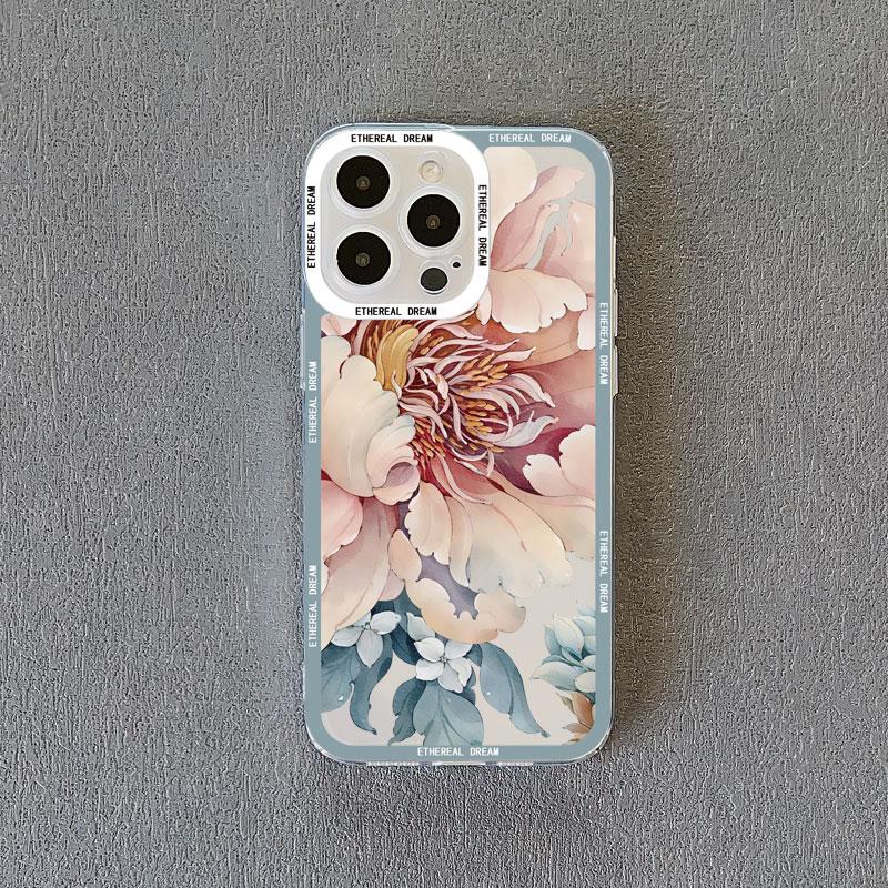 Винтажный прозрачный чехол с цветами для iPhone 15 14 Pro Max 12 11 13 Pro Max 7 8 14 15 Plus SE2 X XR XS, задние крышки с бабочками и растениями
