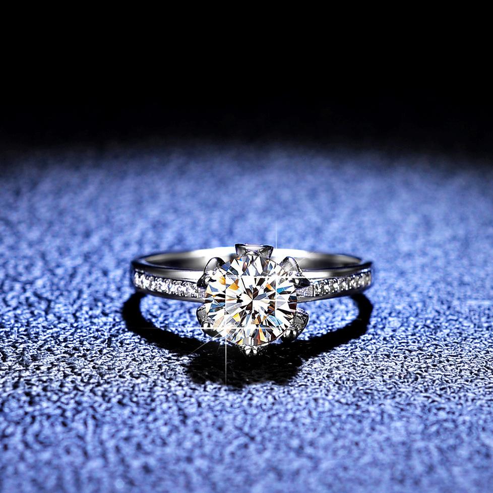 D цвет 1 карат муассанит кольцо с бриллиантом кольцо из стерлингового серебра 925 пробы классическое кольцо с бриллиантом женское обручальное кольцо обручальное кольцо подарок для подруги