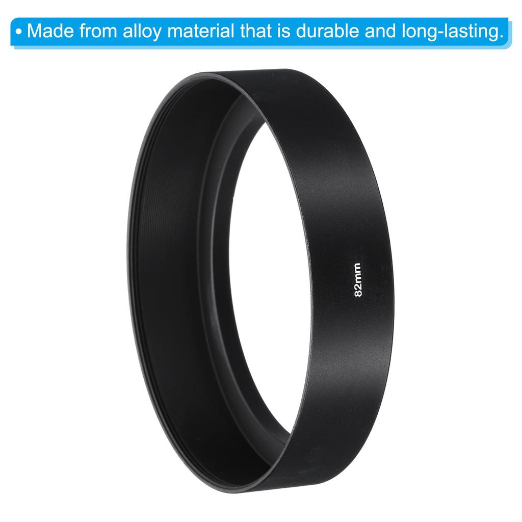 PATIKIL Бленда для объектива 82 мм для объектива камеры Стандартный фокус Матовая поверхность Внутренняя бленда Черный Антибликовый