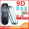9D Защитное стекло для экрана Xiaomi mi band 7 4 5 6 Полная защитная пленка для Xiaomi Miband 6 5 Ремешок для умных часов Браслет