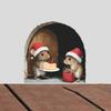 Festive Mouse Wall Decals - Removable Christmas Stickers for Home, Cute Noel Navidad Decor 2025-2026 with Merry Xmas Patterns