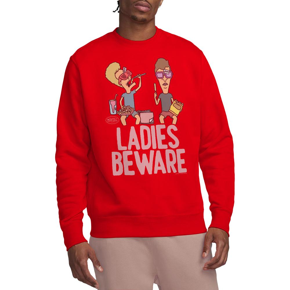 Beavis & Butthead Unisex Adult Ladies Beware Sweatshirt