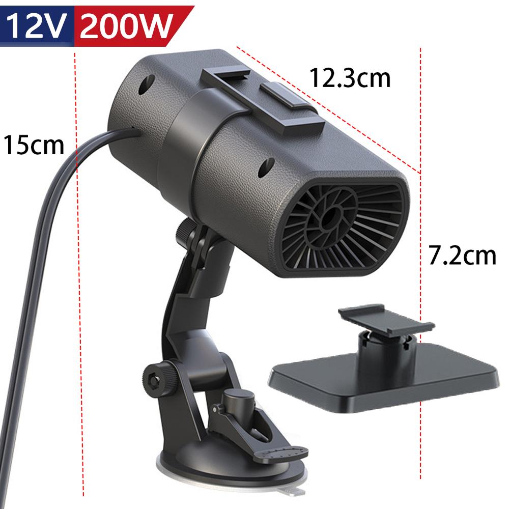 24V/12V Car Defogger Fan 200W 150W Adjustable Window Windshield Defrosting Defogging Demister Car Heater Anti-Fog Heater