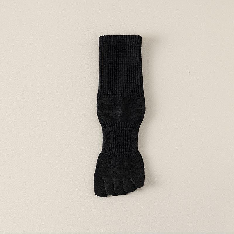 Мужские весенне-осенние однотонные носки-трубки с пятью пальцами, 10A, антибактериальные, дезодорирующие, влагоотводящие, бесшовные