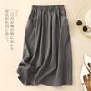 Summer New Literary Retro Half-body Skirt High-waisted