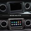 7" Carbon Fiber Dash GPS Navigation Panel Frame Cover For Jeep Wrangler JL  JT