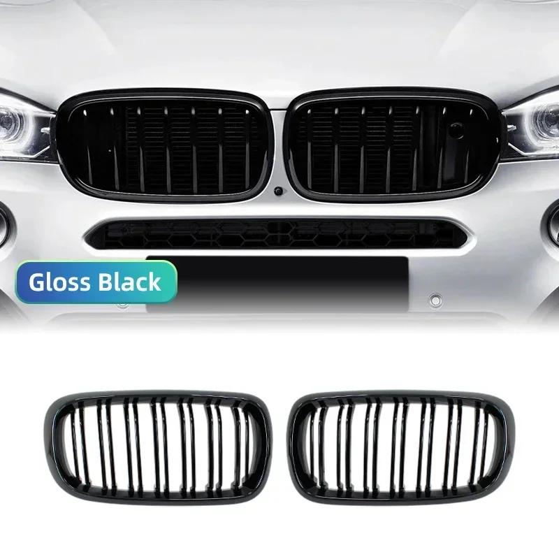 Glossy Black Front Kidney Sport Grill Grille Single Slat For BMW X5 F15 X6 F16 X5M F85 Mesh Replace Racing Grills