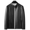 Leather Leather Jacket Leather Men's Leather Jacket Leather Casual Goatskin Men's Stand-Up Collar Casual Jacket