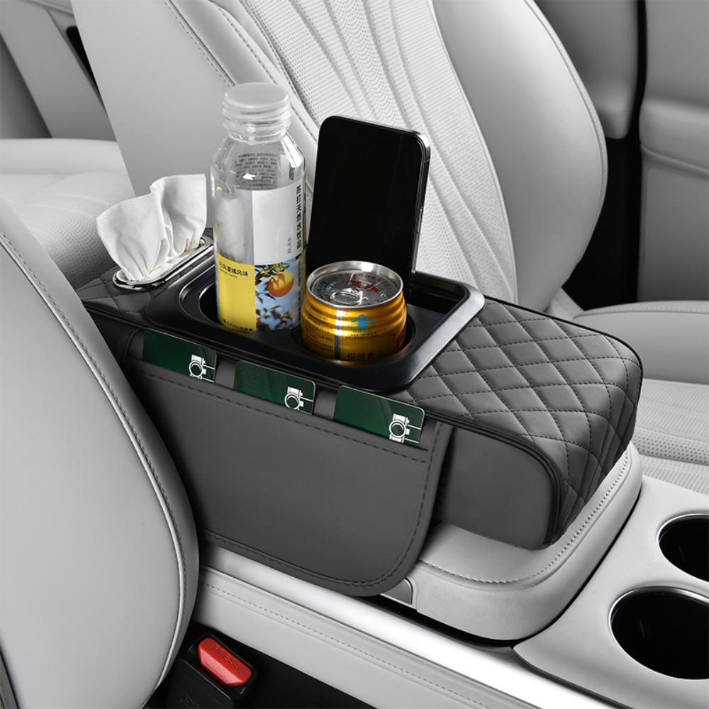 Multifunctional Center Console Armrest Cushion Portable Car Armrest Pillow Storage Box Universal