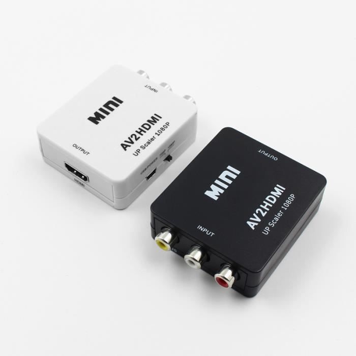 Adaptateur De Convertisseur Mini RCA AV Vers HDMI Convertisseur AV2HDMI Composite 1080P HDTV DVDB