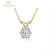 100% 925 Sterling Silver 1ct Moissanite Necklace For Women Pendant Engagement Wedding Party Gifts